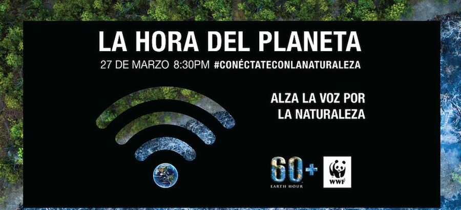 Conctate con la naturaleza lema para la Hora del Planeta 