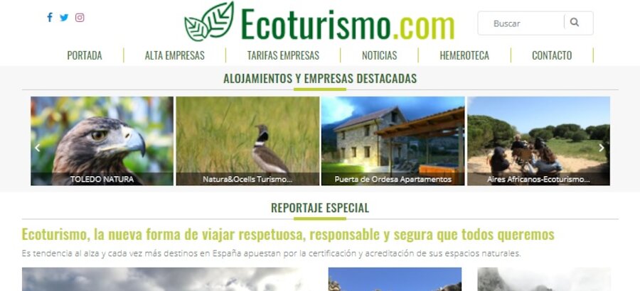 Ecoturismocom estrena versin online para convertirse en referencia del sector