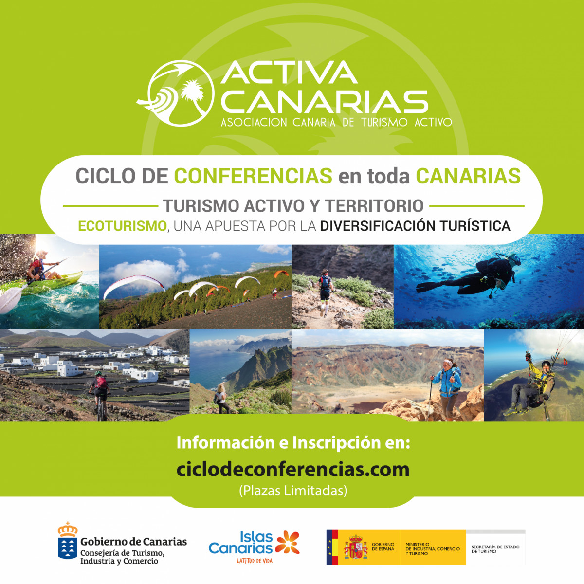 Cartel Conferencias Activa Canarias sobre Ecoturismo 