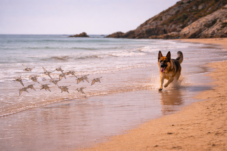 Perros sueltos, la nueva amenaza para las aves de Urdaibai