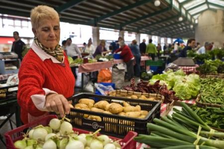 Mercado tradicional de Gernika-Lumo.