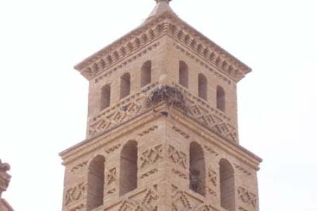 Detalle de la torre mudejar de Alcubierre