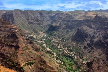 Vistas de Valle Gran Rey en La Gomera.