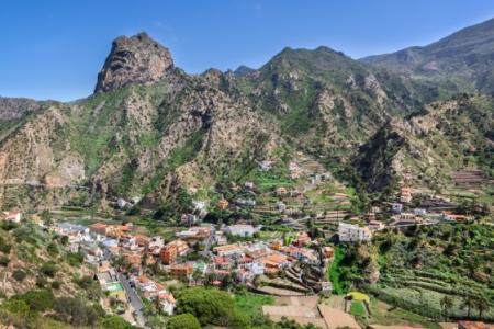 Vistas de Vallehermoso de La Gomera.