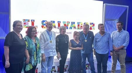 Recepción de la Ministra de El Salvador inicio del VIII Encuentro