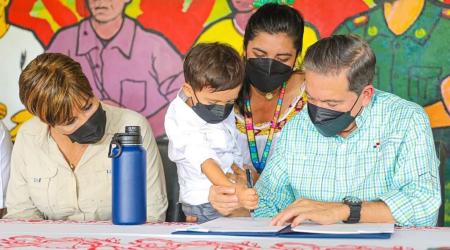 Laurentino Cortizo en el acto oficial en Colón 