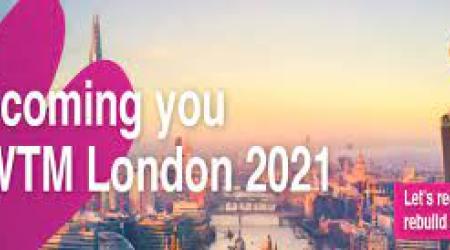 Cartel feria World Travel Market London 2021